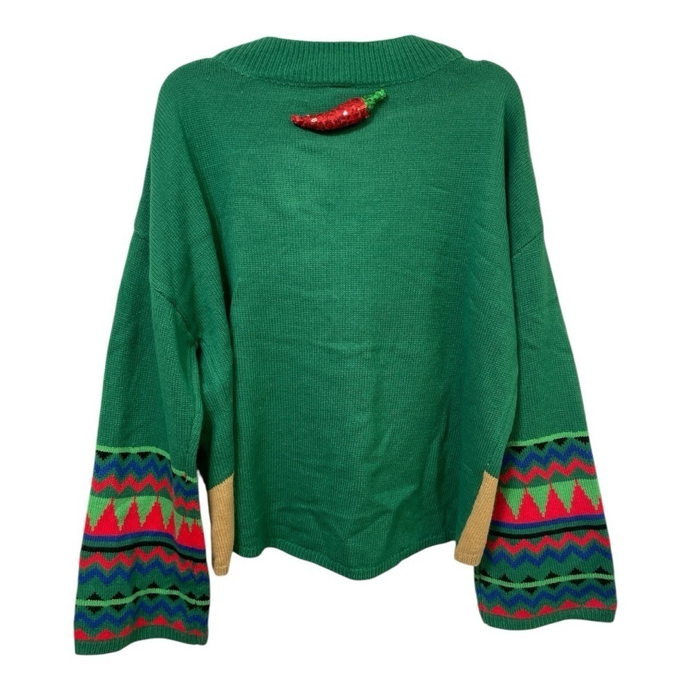 Holiday Time Feliz Navidad
Santa Sombrero Guitar Boots
Green Christmas Sweater - Picture 3 of 14